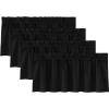 imageHVERSAILTEX 100 Blackout Valances for WindowsLiving Room Bedroom Bathroom Farmhouse Style Rustic Dinning Room Blackout Thermal Insulated Rod Pocket W52 x L18 Inch Length Natural Sand 2 PanelJet Black