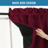 imageHVERSAILTEX 100 Blackout Valances for WindowsLiving Room Bedroom Bathroom Farmhouse Style Rustic Dinning Room Blackout Thermal Insulated Rod Pocket W52 x L18 Inch Length Natural Sand 2 PanelBurgundy