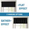 imageHVERSAILTEX 100 Blackout Valances for WindowsLiving Room Bedroom Bathroom Farmhouse Style Rustic Dinning Room Blackout Thermal Insulated Rod Pocket W52 x L18 Inch Length Natural Sand 2 PanelJet Black