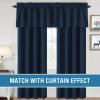 imageHVERSAILTEX 100 Blackout Valances for WindowsLiving Room Bedroom Bathroom Farmhouse Style Rustic Dinning Room Blackout Thermal Insulated Rod Pocket W52 x L18 Inch Length Natural Sand 2 PanelNavy