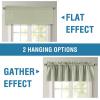 imageHVERSAILTEX 100 Blackout Valances for WindowsLiving Room Bedroom Bathroom Farmhouse Style Rustic Dinning Room Blackout Thermal Insulated Rod Pocket W52 x L18 Inch Length Natural Sand 2 PanelLight Sage