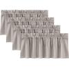 imageHVERSAILTEX 100 Blackout Valances for WindowsLiving Room Bedroom Bathroom Farmhouse Style Rustic Dinning Room Blackout Thermal Insulated Rod Pocket W52 x L18 Inch Length Natural Sand 2 PanelWarm Taupe