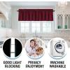 imageHVERSAILTEX 100 Blackout Valances for WindowsLiving Room Bedroom Bathroom Farmhouse Style Rustic Dinning Room Blackout Thermal Insulated Rod Pocket W52 x L18 Inch Length Natural Sand 2 PanelBurgundy