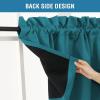 imageHVERSAILTEX 100 Blackout Valances for WindowsLiving Room Bedroom Bathroom Farmhouse Style Rustic Dinning Room Blackout Thermal Insulated Rod Pocket W52 x L18 Inch Length Natural Sand 2 PanelTurquoise Blue
