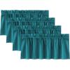 imageHVERSAILTEX 100 Blackout Valances for WindowsLiving Room Bedroom Bathroom Farmhouse Style Rustic Dinning Room Blackout Thermal Insulated Rod Pocket W52 x L18 Inch Length Natural Sand 2 PanelTurquoise Blue