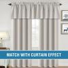 imageHVERSAILTEX 100 Blackout Valances for WindowsLiving Room Bedroom Bathroom Farmhouse Style Rustic Dinning Room Blackout Thermal Insulated Rod Pocket W52 x L18 Inch Length Natural Sand 2 PanelPumice Stone