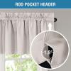 imageHVERSAILTEX 100 Blackout Valances for WindowsLiving Room Bedroom Bathroom Farmhouse Style Rustic Dinning Room Blackout Thermal Insulated Rod Pocket W52 x L18 Inch Length Natural Sand 2 PanelPumice Stone