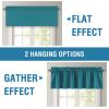 imageHVERSAILTEX 100 Blackout Valances for WindowsLiving Room Bedroom Bathroom Farmhouse Style Rustic Dinning Room Blackout Thermal Insulated Rod Pocket W52 x L18 Inch Length Natural Sand 2 PanelTurquoise Blue