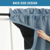 imageHVERSAILTEX 100 Blackout Valances for WindowsLiving Room Bedroom Bathroom Farmhouse Style Rustic Dinning Room Blackout Thermal Insulated Rod Pocket W52 x L18 Inch Length Natural Sand 2 PanelStone Blue
