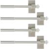 imageHVERSAILTEX 2 PACK Magnetic Curtain Rods for Metal Doors MultiUse Rods for Small Windows Cafe Sidelight and Iron Steel Places Tool Free with Square Finials Adjust from 16 to 28 Inch CocoaNickel