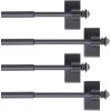 imageHVERSAILTEX 2 PACK Magnetic Curtain Rods for Metal Doors MultiUse Rods for Small Windows Cafe Sidelight and Iron Steel Places Tool Free with Square Finials Adjust from 16 to 28 Inch CocoaPewter