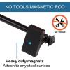 imageHVERSAILTEX 2 PACK Magnetic Curtain Rods for Metal Doors MultiUse Rods for Small Windows Cafe Sidelight and Iron Steel Places Tool Free with Square Finials Adjust from 16 to 28 Inch CocoaCocoa