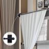imageHVERSAILTEX 2 Pack Magnetic Curtain Rods for Metal Doors Top and Bottom MultiUse Adjustable Appliances for Iron and Steel Place Petite Ball Ends 9 to 16 Inch 12 Inch Diameter BlackBlack