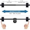 imageHVERSAILTEX 2 Pack Magnetic Curtain Rods for Metal Doors Top and Bottom MultiUse Adjustable Appliances for Iron and Steel Place Petite Ball Ends 9 to 16 Inch 12 Inch Diameter BlackBlack