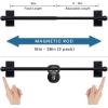 imageHVERSAILTEX 2 Pack Magnetic Curtain Rods for Metal Doors Top and Bottom MultiUse Adjustable Appliances for Iron and Steel Place Petite Ball Ends 9 to 16 Inch 12 Inch Diameter BlackBlack