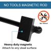 imageHVERSAILTEX 2 Pack Magnetic Curtain Rods for Metal Doors Top and Bottom MultiUse Adjustable Appliances for Iron and Steel Place Petite Ball Ends 9 to 16 Inch 12 Inch Diameter BlackBlack