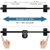 imageHVERSAILTEX 2 Pack Magnetic Curtain Rods for Metal Doors Top and Bottom MultiUse Adjustable Appliances for Iron and Steel Place Petite Ball Ends 9 to 16 Inch 12 Inch Diameter BlackBlack