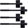 imageHVERSAILTEX 2 Pack Magnetic Curtain Rods for Metal Doors Top and Bottom MultiUse Adjustable Appliances for Iron and Steel Place Petite Ball Ends 9 to 16 Inch 12 Inch Diameter BlackBlack