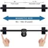 imageHVERSAILTEX 2 Pack Magnetic Curtain Rods for Metal Doors Top and Bottom MultiUse Adjustable Appliances for Iron and Steel Place Petite Ball Ends 9 to 16 Inch 12 Inch Diameter BlackBlack