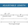imageHVERSAILTEX 4 Pack Magnetic Curtain Rods MultiUse Adjustable Petite Cafe Sidelight Magnetic Rods Tool Free for Iron and Steel Place 9quot16quot NickelNickel