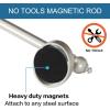 imageHVERSAILTEX 4 Pack Magnetic Curtain Rods MultiUse Adjustable Petite Cafe Sidelight Magnetic Rods Tool Free for Iron and Steel Place 9quot16quot NickelNickel