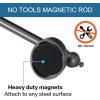 imageHVERSAILTEX 4 Pack Magnetic Curtain Rods MultiUse Adjustable Petite Cafe Sidelight Magnetic Rods Tool Free for Iron and Steel Place 9quot16quot NickelPewter