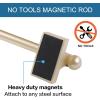 imageHVERSAILTEX 4 Pack Magnetic Curtain Rods for Metal Doors MultiUse Adjustable Rods Tool Free for Iron and Steel Place 12quot Diameter with Petite Ball Finials 9quot16quot WhiteChampagne Gold