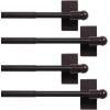 imageHVERSAILTEX 4 Pack Magnetic Curtain Rods for Metal Doors MultiUse Adjustable Rods Tool Free for Iron and Steel Place 12quot Diameter with Petite Ball Finials 9quot16quot WhiteCocoa