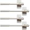 imageHVERSAILTEX 4 Pack Magnetic Curtain Rods for Metal Doors MultiUse Adjustable Rods Tool Free for Iron and Steel Place 12quot Diameter with Petite Ball Finials 9quot16quot WhiteNickel