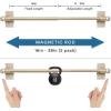 imageHVERSAILTEX 4 Pack Magnetic Curtain Rods for Metal Doors MultiUse Adjustable Rods Tool Free for Iron and Steel Place 12quot Diameter with Petite Ball Finials 9quot16quot WhiteChampagne Gold
