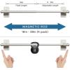 imageHVERSAILTEX 4 Pack Magnetic Curtain Rods for Metal Doors MultiUse Adjustable Rods Tool Free for Iron and Steel Place 12quot Diameter with Petite Ball Finials 9quot16quot WhiteNickel