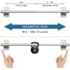 imageHVERSAILTEX 4 Pack Magnetic Curtain Rods for Metal Doors MultiUse Adjustable Rods Tool Free for Iron and Steel Place 12quot Diameter with Petite Ball Finials 9quot16quot WhiteNickel