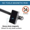 imageHVERSAILTEX 4 Pack Magnetic Curtain Rods for Metal Doors MultiUse Adjustable Rods Tool Free for Iron and Steel Place 12quot Diameter with Petite Ball Finials 9quot16quot WhitePewter