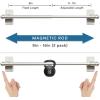 imageHVERSAILTEX 4 Pack Magnetic Curtain Rods for Metal Doors MultiUse Adjustable Rods Tool Free for Iron and Steel Place 12quot Diameter with Petite Ball Finials 9quot16quot WhiteNickel
