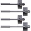 imageHVERSAILTEX 4 Pack Magnetic Curtain Rods for Metal Doors MultiUse Adjustable Rods Tool Free for Iron and Steel Place 12quot Diameter with Petite Ball Finials 9quot16quot WhitePewter