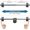 imageHVERSAILTEX 4 Pack Magnetic Curtain Rods for Metal Doors MultiUse Adjustable Rods Tool Free for Iron and Steel Place 12quot Diameter with Petite Ball Finials 9quot16quot WhitePewter
