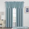 imageHVERSAILTEX 4 Panels Blackout Curtain Valances for Kitchen WindowsLiving RoomBathroom Privacy Protection Rod Pocket Decoration Scalloped Winow Valance Curtains 52quot W x 18quot L NavyStone Blue