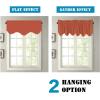 imageHVERSAILTEX 4 Panels Blackout Curtain Valances for Kitchen WindowsLiving RoomBathroom Privacy Protection Rod Pocket Decoration Scalloped Winow Valance Curtains 52quot W x 18quot L NavyOrange