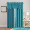 imageHVERSAILTEX 4 Panels Blackout Curtain Valances for Kitchen WindowsLiving RoomBathroom Privacy Protection Rod Pocket Decoration Scalloped Winow Valance Curtains 52quot W x 18quot L NavyTurquoise Blue