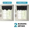 imageHVERSAILTEX 4 Panels Blackout Curtain Valances for Kitchen WindowsLiving RoomBathroom Privacy Protection Rod Pocket Decoration Scalloped Winow Valance Curtains 52quot W x 18quot L NavyJet Black