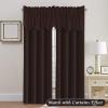 imageHVERSAILTEX 4 Panels Blackout Curtain Valances for Kitchen WindowsLiving RoomBathroom Privacy Protection Rod Pocket Decoration Scalloped Winow Valance Curtains 52quot W x 18quot L NavyChocolate Brown