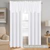 imageHVERSAILTEX 4 Panels Blackout Curtain Valances for Kitchen WindowsLiving RoomBathroom Privacy Protection Rod Pocket Decoration Scalloped Winow Valance Curtains 52quot W x 18quot L NavyPure White