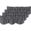 imageHVERSAILTEX 4 Panels Blackout Curtain Valances for Kitchen WindowsLiving RoomBathroom Privacy Protection Rod Pocket Decoration Scalloped Winow Valance Curtains 52quot W x 18quot L NavyCharcoal Gray