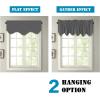 imageHVERSAILTEX 4 Panels Blackout Curtain Valances for Kitchen WindowsLiving RoomBathroom Privacy Protection Rod Pocket Decoration Scalloped Winow Valance Curtains 52quot W x 18quot L NavyCharcoal Gray