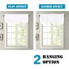 imageHVERSAILTEX 4 Panels Blackout Curtain Valances for Kitchen WindowsLiving RoomBathroom Privacy Protection Rod Pocket Decoration Scalloped Winow Valance Curtains 52quot W x 18quot L NavyPure White