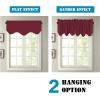 imageHVERSAILTEX 4 Panels Blackout Curtain Valances for Kitchen WindowsLiving RoomBathroom Privacy Protection Rod Pocket Decoration Scalloped Winow Valance Curtains 52quot W x 18quot L NavyBurgundy