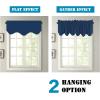 imageHVERSAILTEX 4 Panels Blackout Curtain Valances for Kitchen WindowsLiving RoomBathroom Privacy Protection Rod Pocket Decoration Scalloped Winow Valance Curtains 52quot W x 18quot L NavyNavy