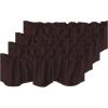 imageHVERSAILTEX 4 Panels Blackout Curtain Valances for Kitchen WindowsLiving RoomBathroom Privacy Protection Rod Pocket Decoration Scalloped Winow Valance Curtains 52quot W x 18quot L NavyChocolate Brown