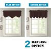 imageHVERSAILTEX 4 Panels Blackout Curtain Valances for Kitchen WindowsLiving RoomBathroom Privacy Protection Rod Pocket Decoration Scalloped Winow Valance Curtains 52quot W x 18quot L NavyChocolate Brown