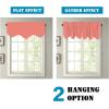 imageHVERSAILTEX 4 Panels Blackout Curtain Valances for Kitchen WindowsLiving RoomBathroom Privacy Protection Rod Pocket Decoration Scalloped Winow Valance Curtains 52quot W x 18quot L NavyCoral